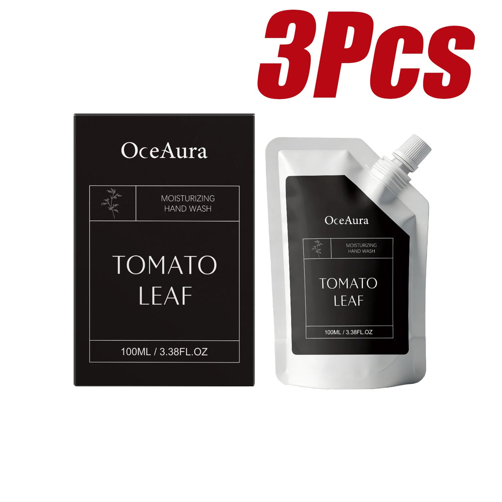 Moisturizing Hand Wash with Tomato Extract Gentle Daily Hand Soap for Clean Soft Hands Hydrating Hand Cleanser for Home Kitchen Oasis Select 3 x 100ml Boxed