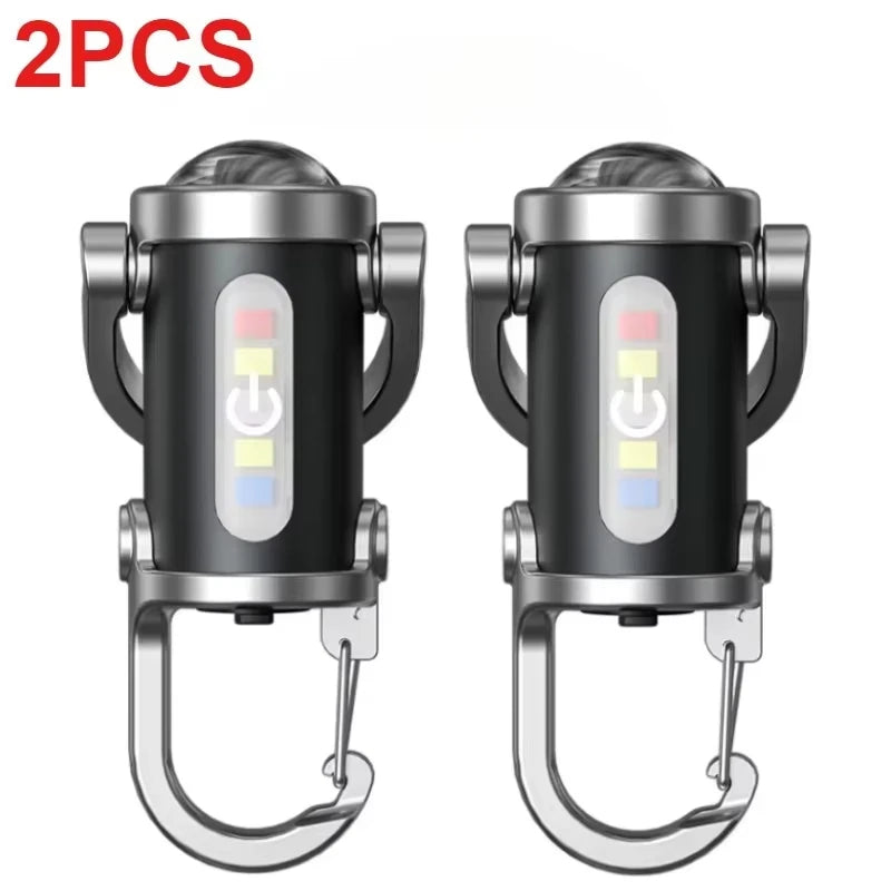 Mini LED COB Flashlight USB Rechargeable Torch – 6 Modes 450 Lm