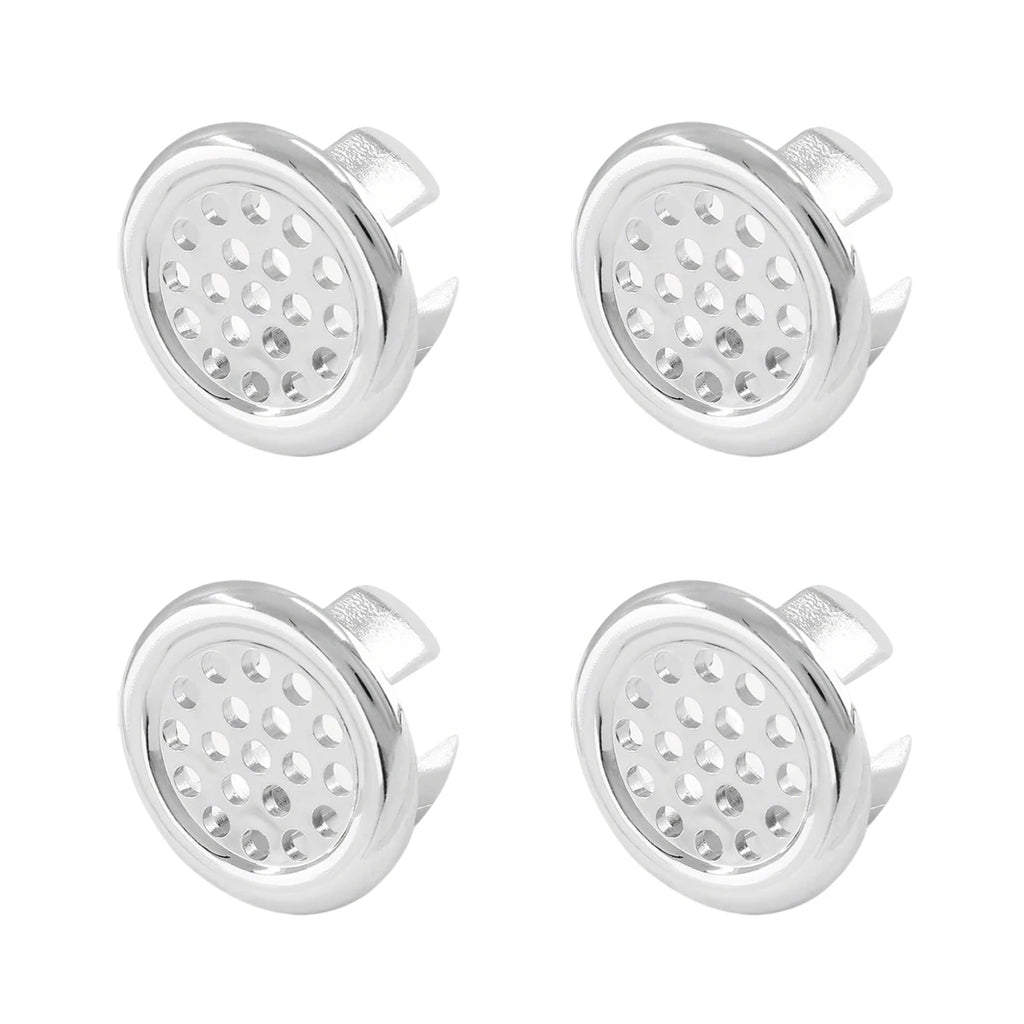 2/4 PCS Sink Overflow Hole Cover Ring Round Bathroom Kitchen Vanity Basin Drain Trim Cap Electroplated Plastic Insert Decoration Oasis Select Plastic-4pcs
