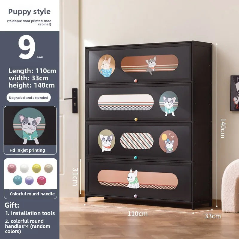 Enter the entrance, enter the door, floor-to-ceiling multi-layer door, dustproof shoe rack, simple and large-capacity storage Oasis Select 9-110