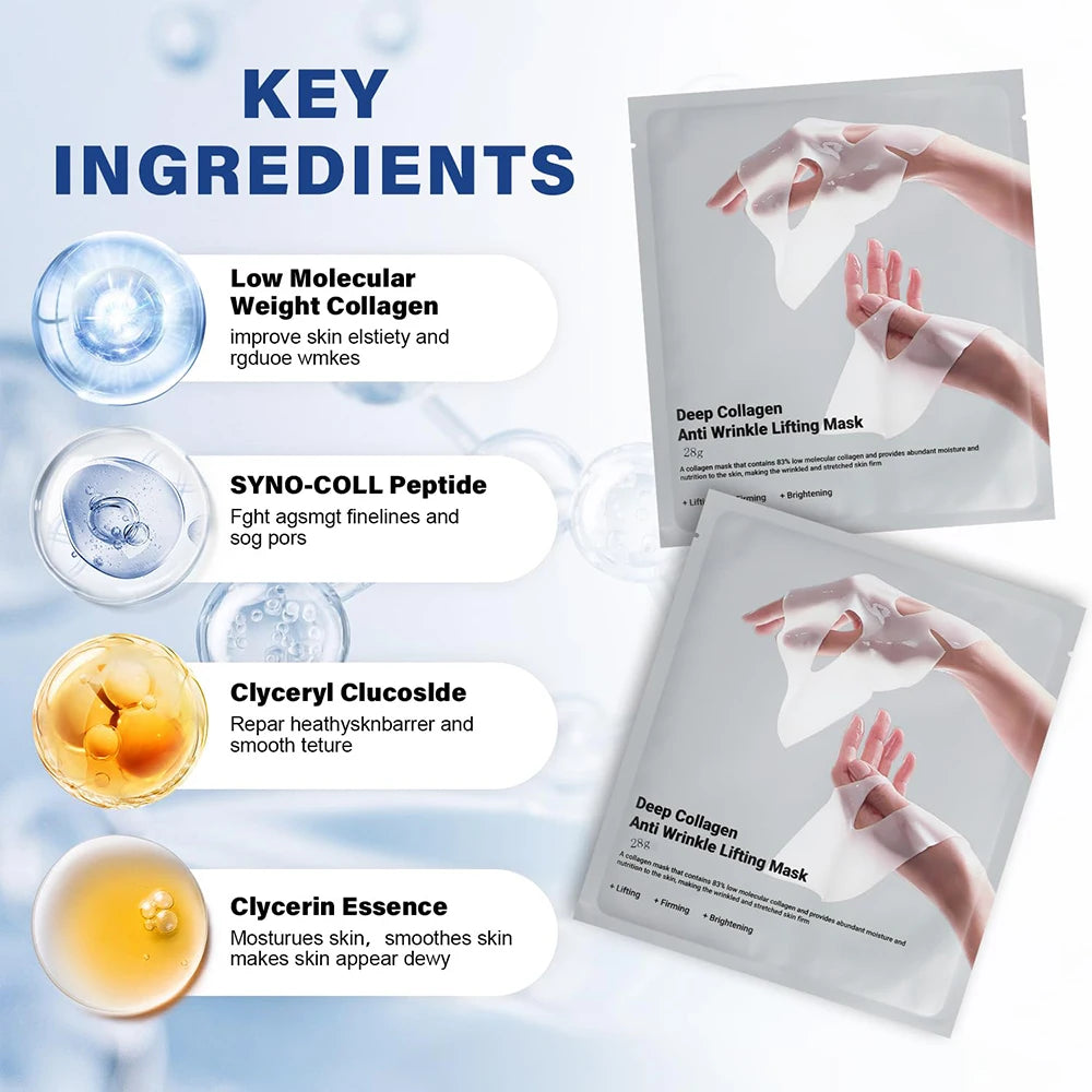 LUXURYTO Deep Collagen Lifting Overnight Face Mask – 5 Pack