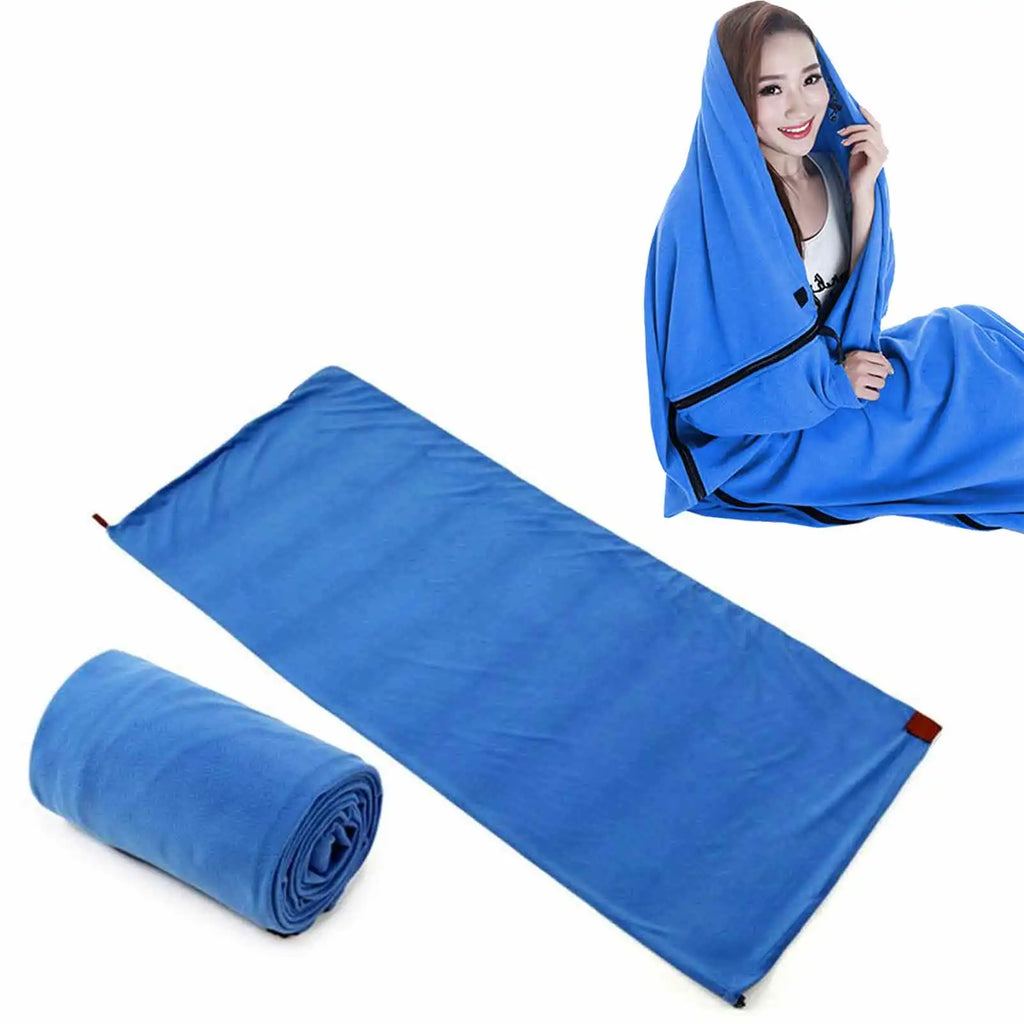 Camping Sleeping Bags Liner Portable Ultralight Fleece Sleeping Bag Warm Liner Camp Tent Bed Mat For Backpacking Camp Supplies Oasis Select