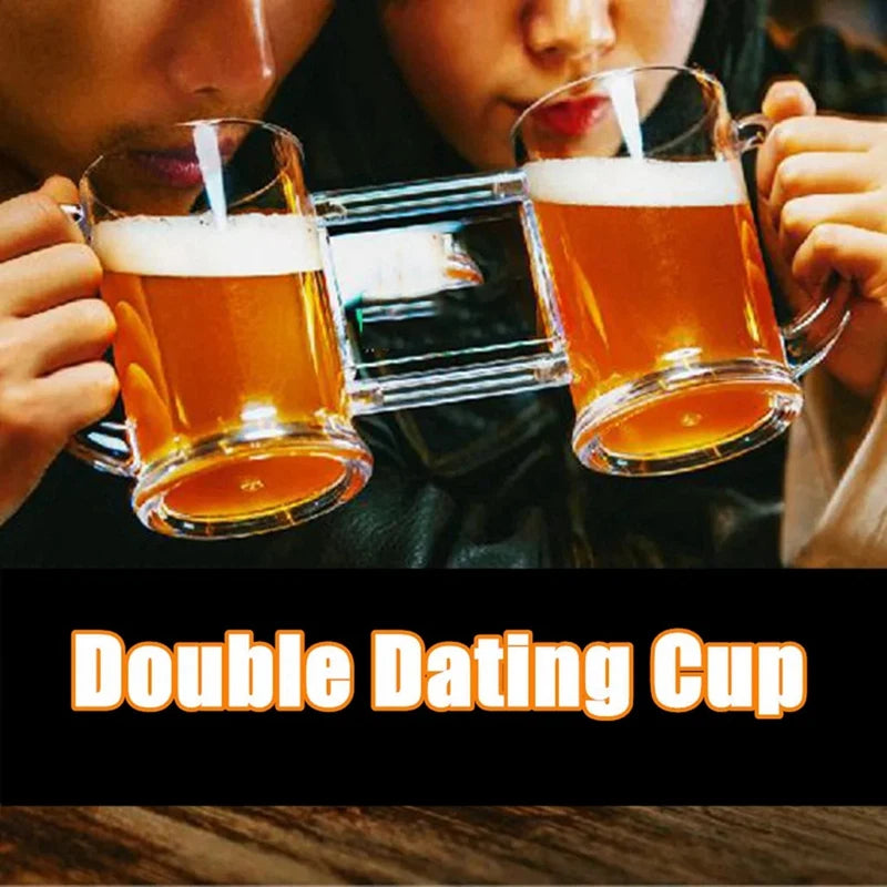 WISH Siamese Double Tool Dating Mug Wine Beer Beer Glass Glass&Bottle Wine Glasses For Two Dating Glasses Oasis Select