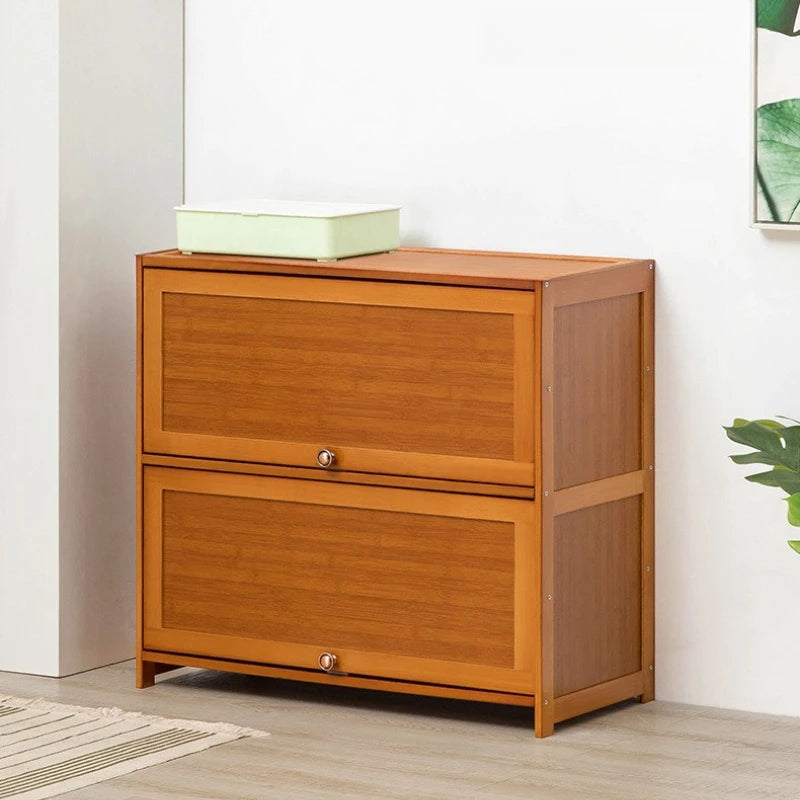 Shoe cabinet storage rack household modern door large capacity simple space saving ultra-thin solid wood Oasis Select