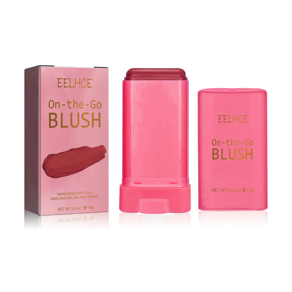 EELHOE Cream Blush Stick – Cheek Tint, Contour & Eye Shadow Cream Blush Stick Oasis Select Red Boxed