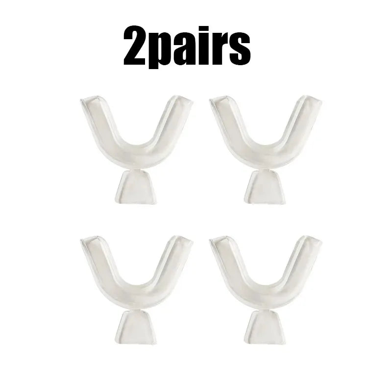 1/3/6pairs Silicone Mouth Guard Sleeping Mouth Guard Tray Orthodontic Braces Set For Bruxism Non-Snoring Teeth Whitening Protect Oasis Select 2pairs