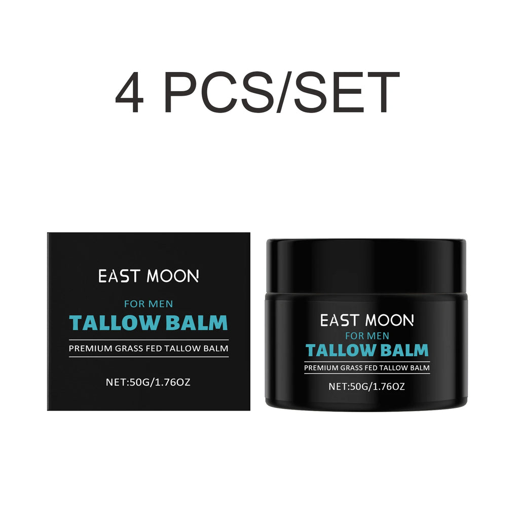 Men’s Tallow Balm Moisturizing Face Cream Non Greasy Soothing Brighten Daily Skin Care Post Shave Lightweight Fast Absorbing Oasis Select 4 PCS