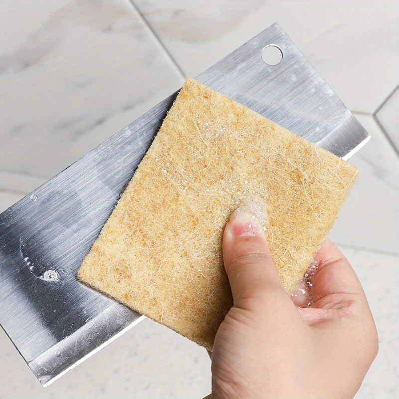 5pcs Coconut Fiber Scouring Pads - Non-Woven, High-Quality Reusable Exfoliating Pads for Kitchen and Living Room Cleaning Oasis Select
