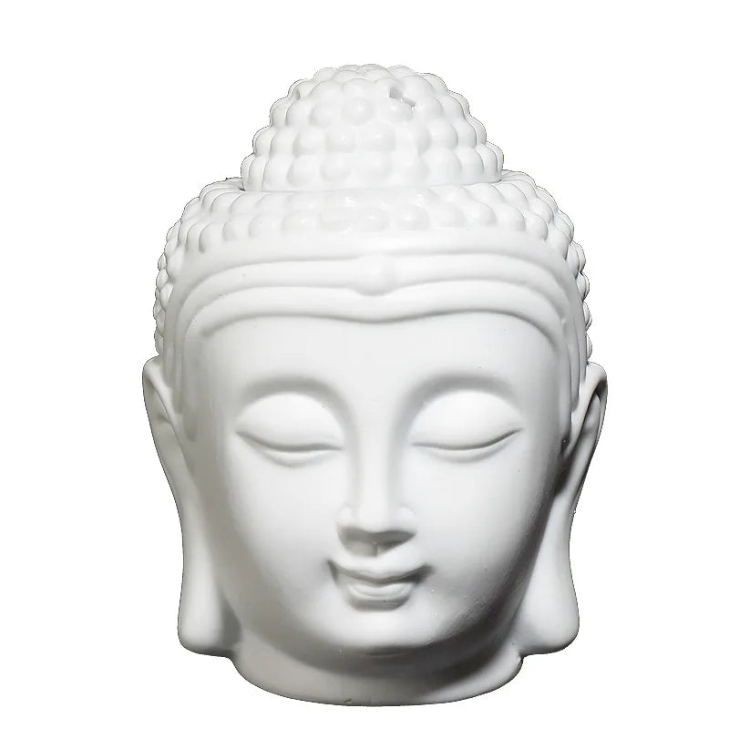 Ceramic Head Aromatherapy Burner Indoor Household Essential Oil Special Incense Burner Handicraft Home Ornament Decoration Oasis Select White