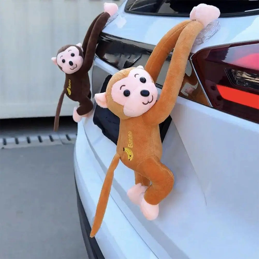 Car Accessories Vehicle Mounted Monkey Quick Release Creativity Hanging Monkey Gibbon Monkey Doll Pendant Rear Of Car Decorate Oasis Select