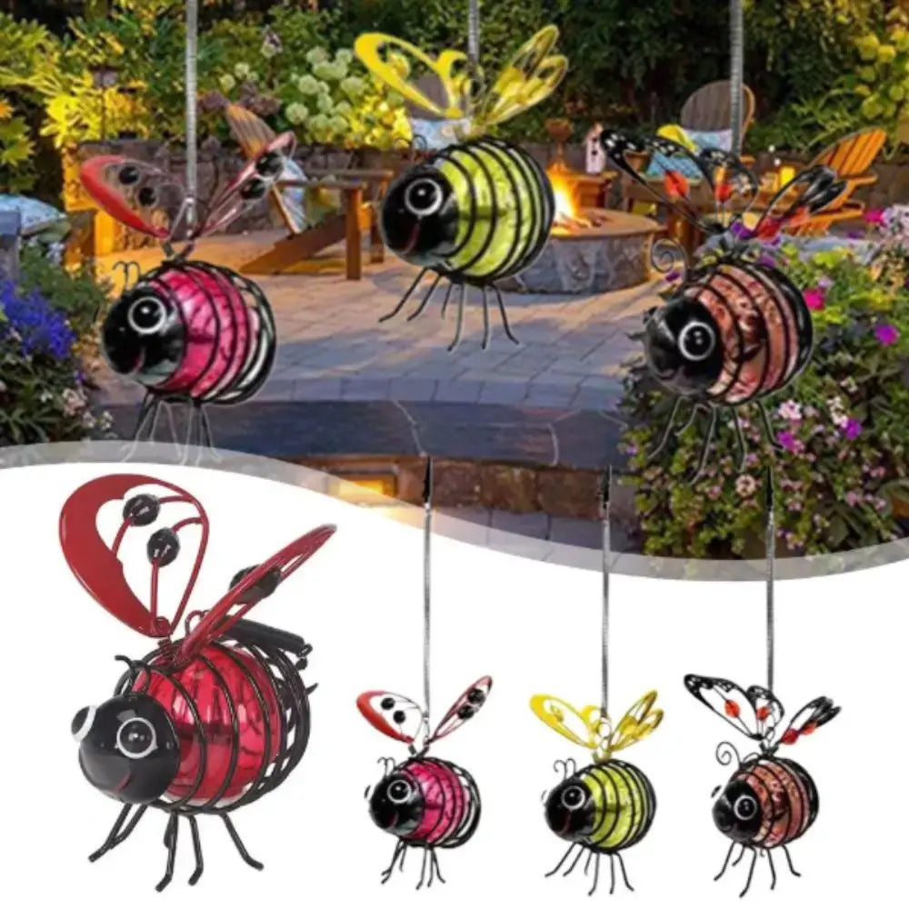 Solar Hanging Bee Light – LED Outdoor Garden Décor, 3 Colors