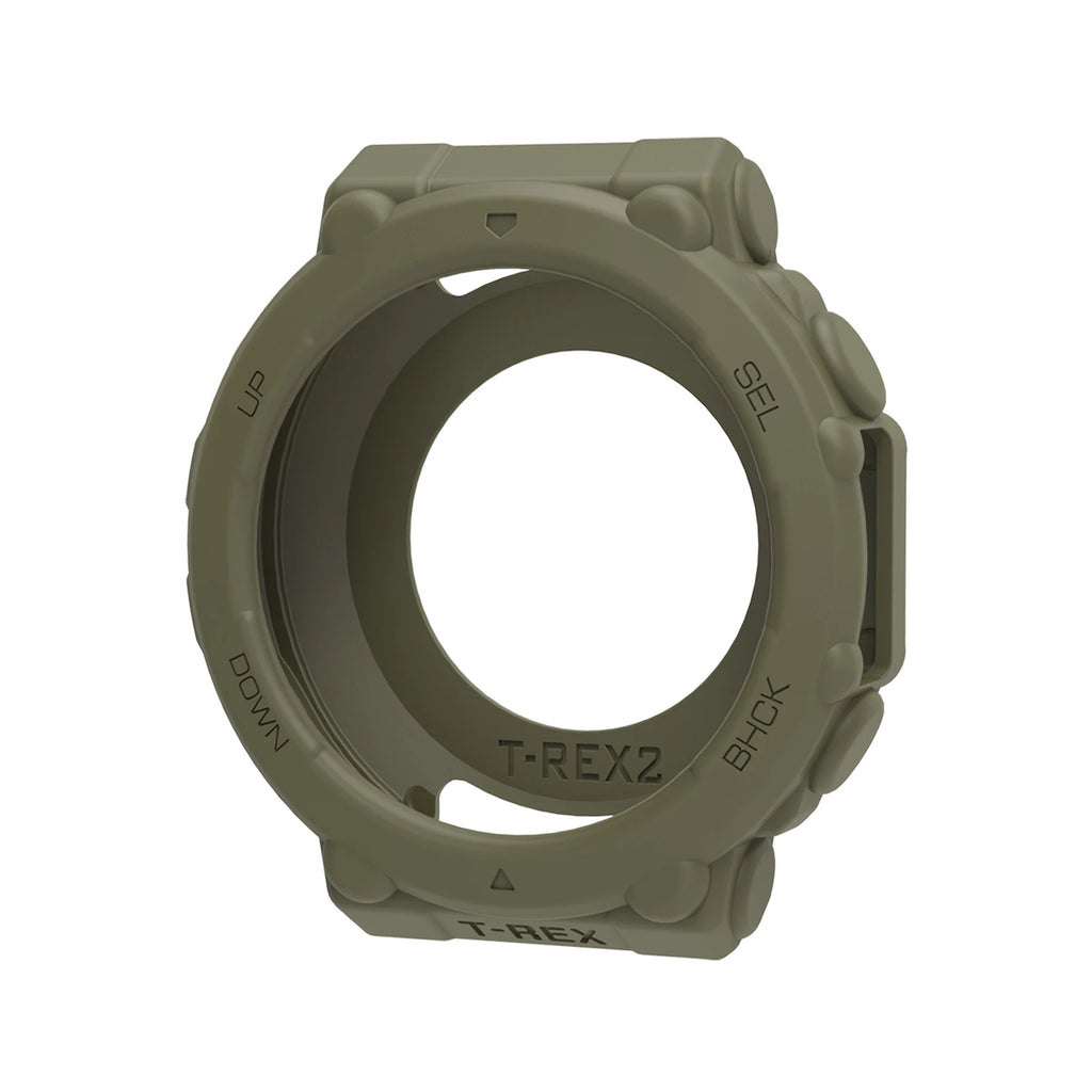 Silicone Bumper Case Cover for Amazfit T-Rex 2 Smartwatch Smartwatch Case Cover Oasis Select green