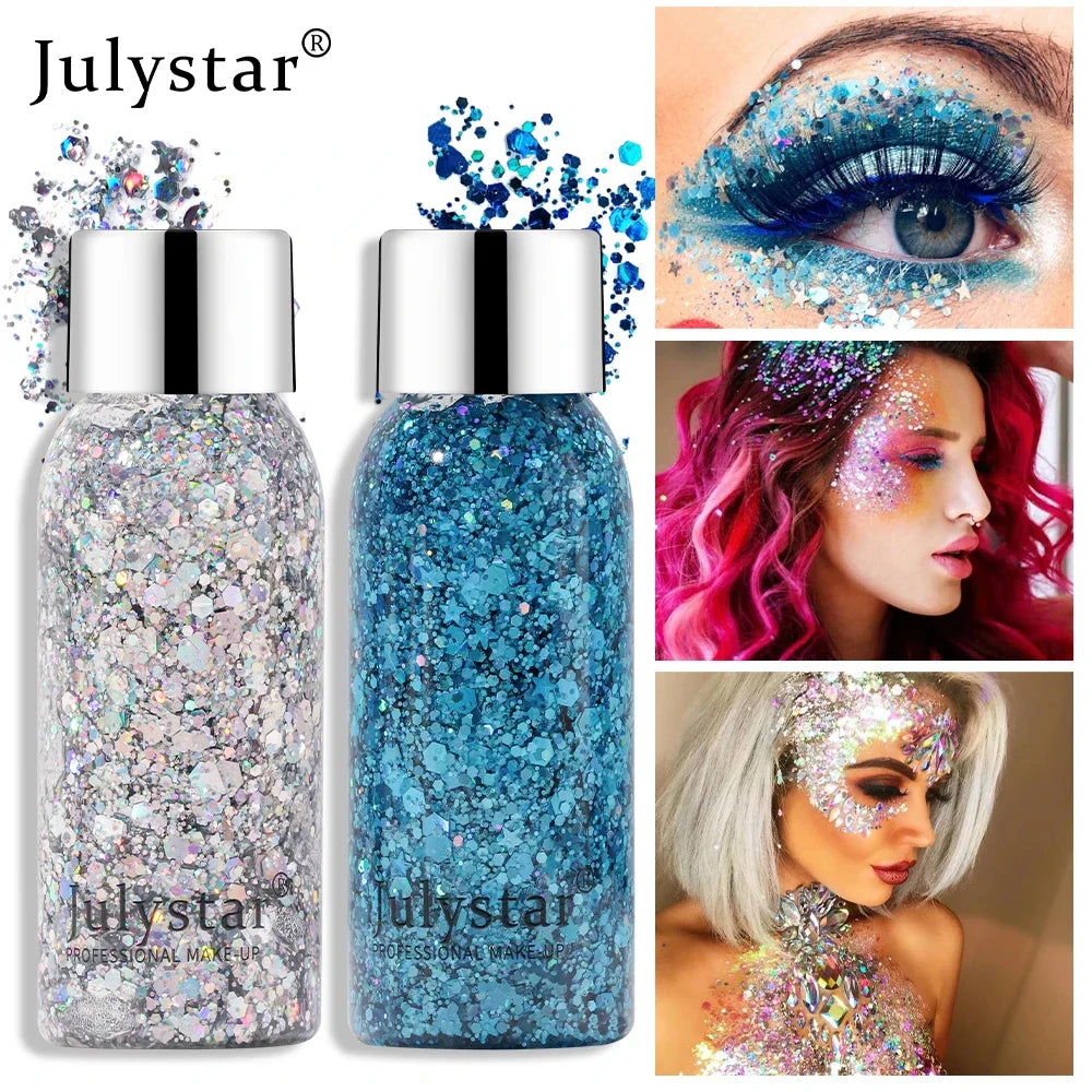 SADOER Glitter Body & Face Shimmer Gel 30ml | Festival Makeup