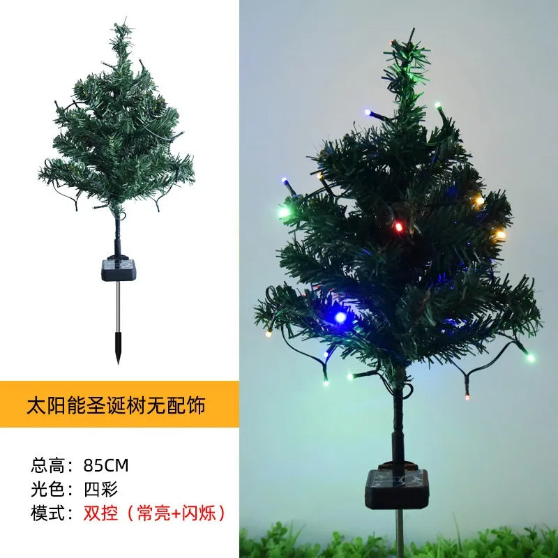 Led Solar Waterproof Christmas Tree Lawn Light Outdoor Snowflake Christmas Tree Ground Lamp Courtyard Garden Decorative Light Oasis Select