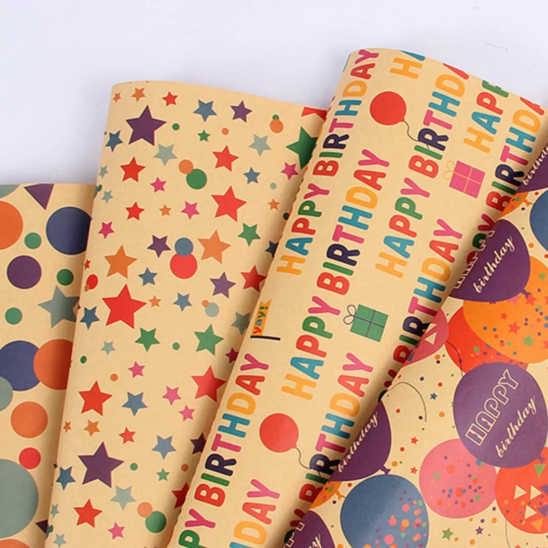 50x70cm Colorful Balloon Birthday Gift Wrapping Paper Valentine's Day Gift Packaging Papers Flower Bouquet Paper DIY Craft Decor Oasis Select