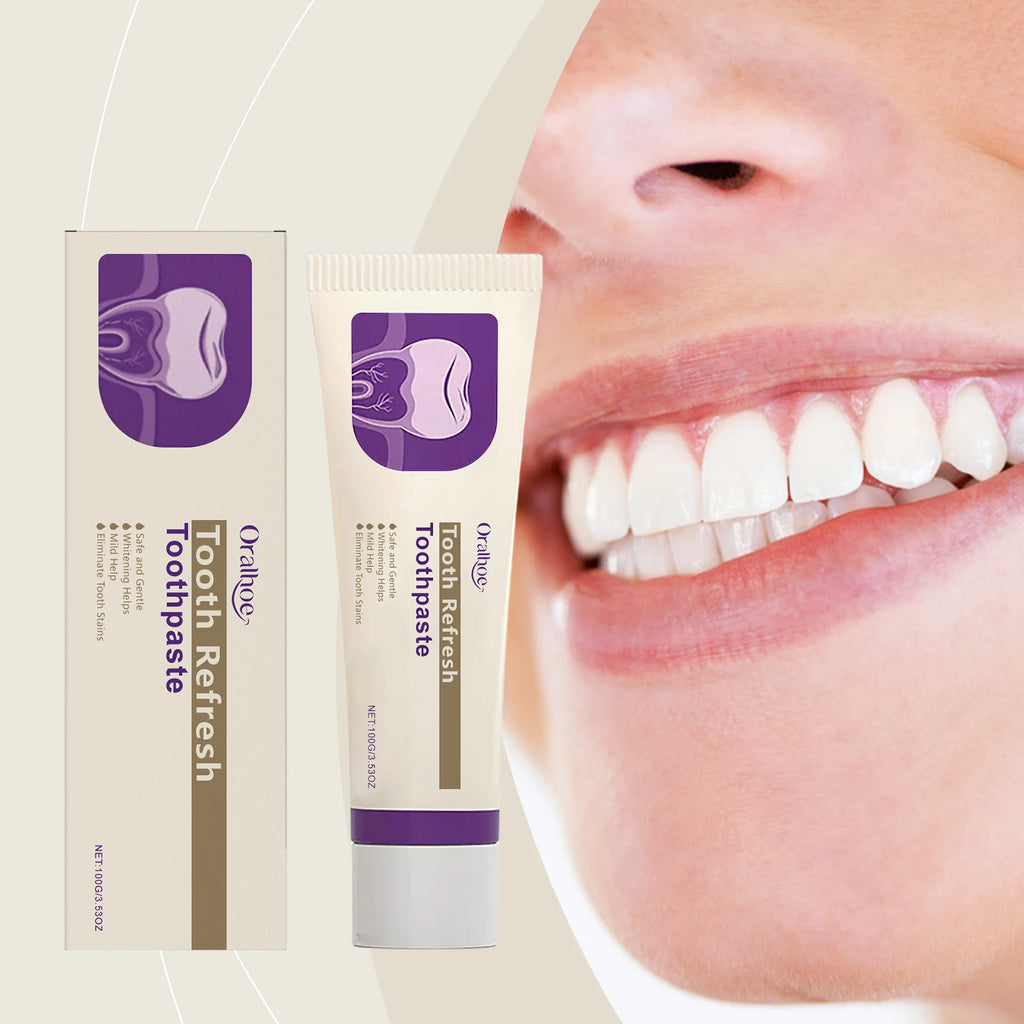 Teeth Refresh Toothpaste Whitening Freshen Breath Intensive Stain Removal Pain Sensitive Brightening Tooth Oral Care Toothpaste Oasis Select