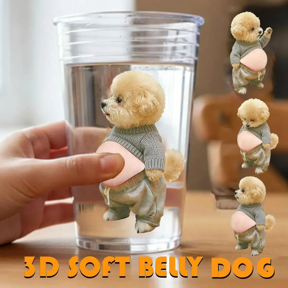 Shiba Inu 3D Silicone Belly Stickers – Stress Relief Dog Toy Novelty Stress Relief Toy Oasis Select
