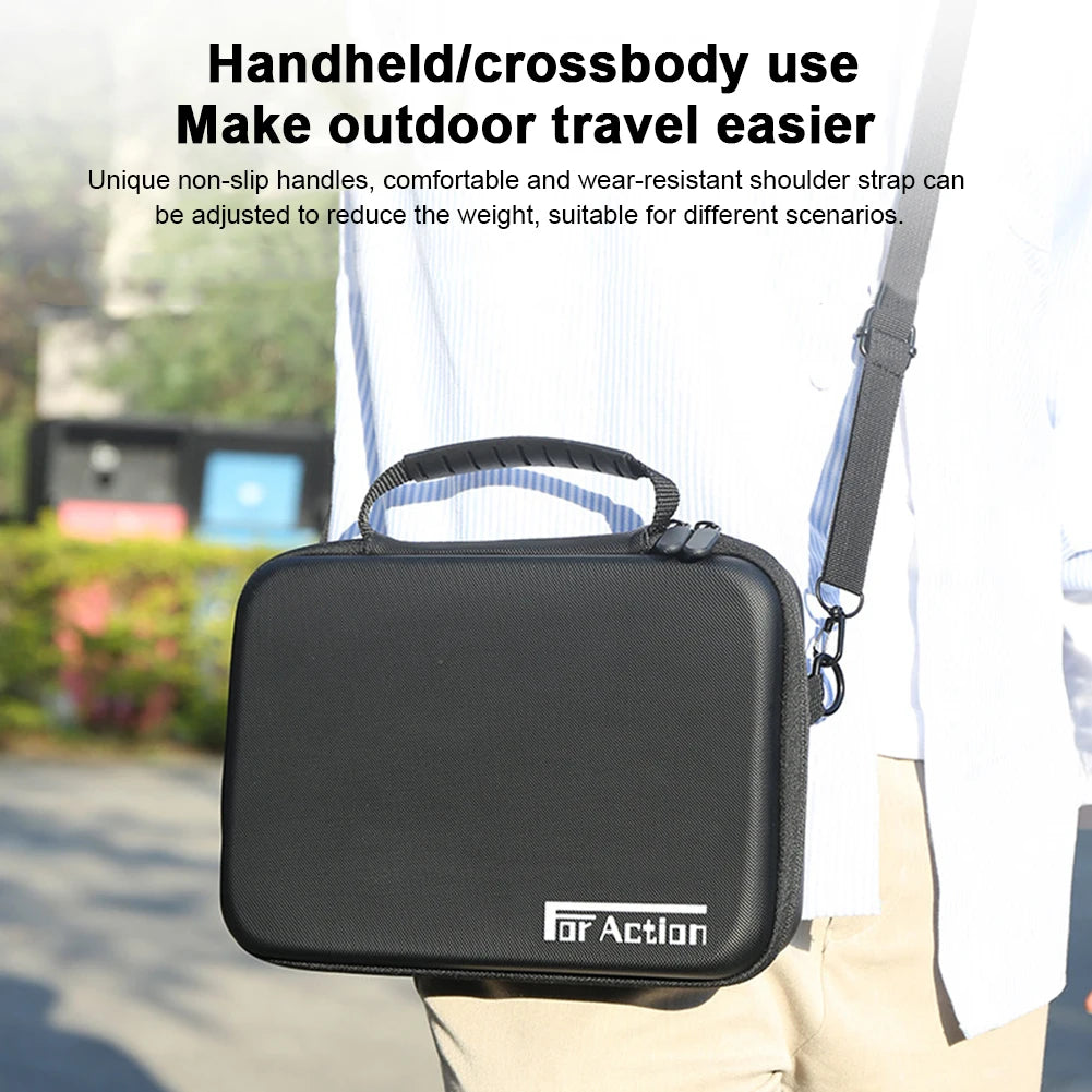 Portable Storage Bag with Shoulder Strap Travel Carrying Bag Handheld Action Camera Case for DJI Action 5 Pro/4/3 Accessories Oasis Select