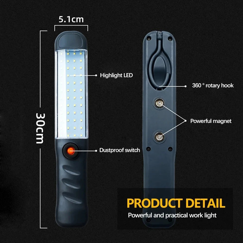 Magnetic USB Rechargeable LED Work Light | 1200 Lm, 3 Modes
