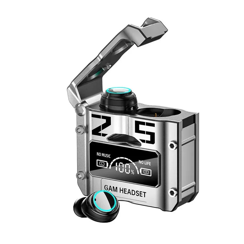 Wireless Headset Noise Reduction HQ High Quality TWS Earphone M25 In-ear Type-C LED Display Recharge Earphone Headphone With Mic Oasis Select Silver