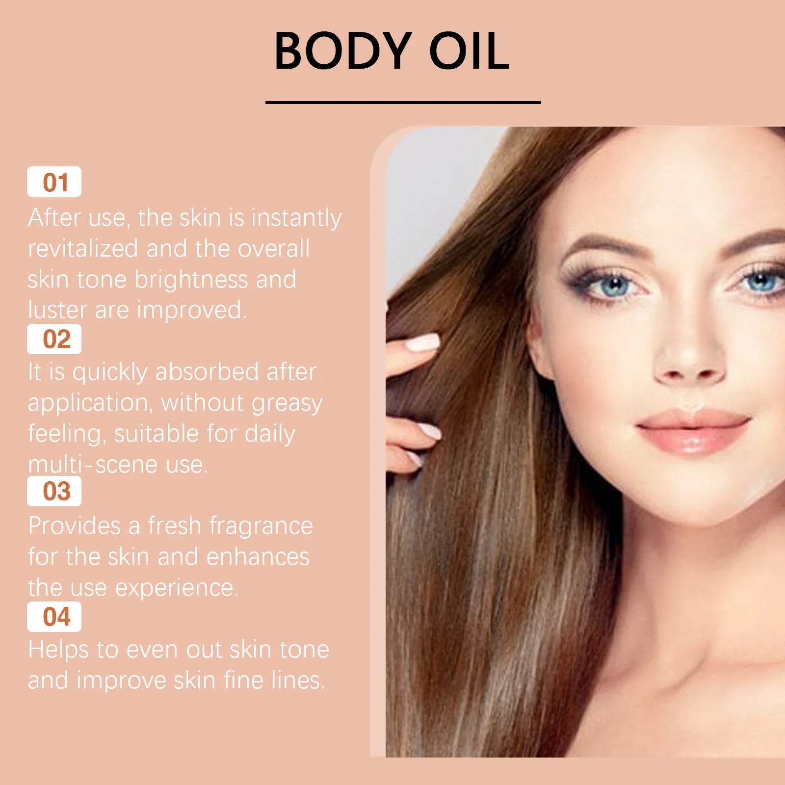 Vitamin C Brightening Body Oil Evens Out Skin Tone Improves Dullness Provides Long-Lasting Hydration and Moisturizes Body Oil Oasis Select