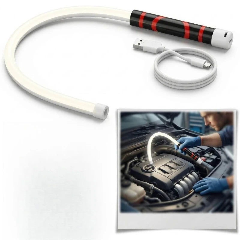 Slim Inspection Lamp Flexible Bendable LED Working Light USB Rechargeable Shape-Retaining Flashlight For Car Engine Auto Repair Oasis Select