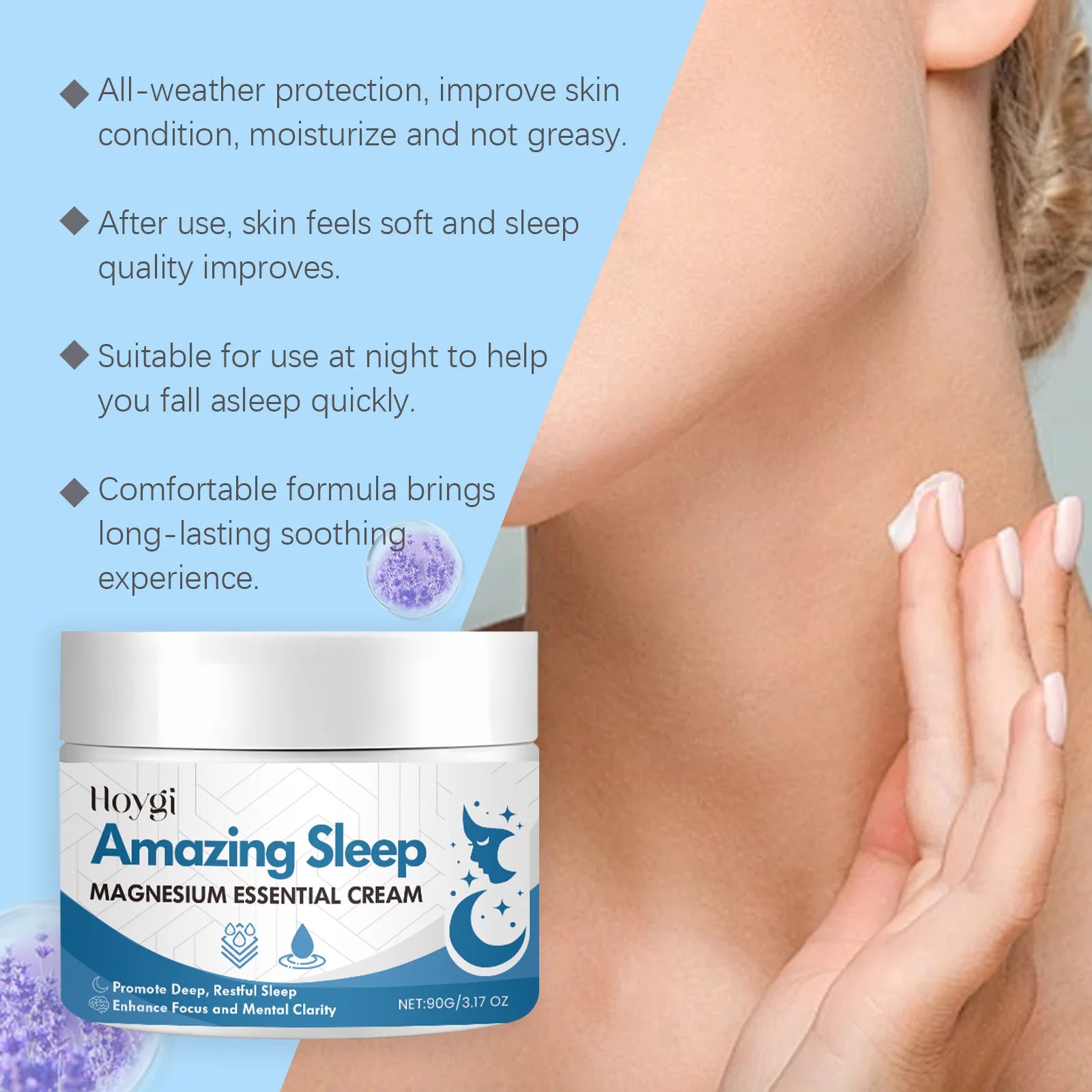 Hoygi Magnesium Cream – Muscle Relief, Sleep & Hydration Magnesium Body Cream Oasis Select