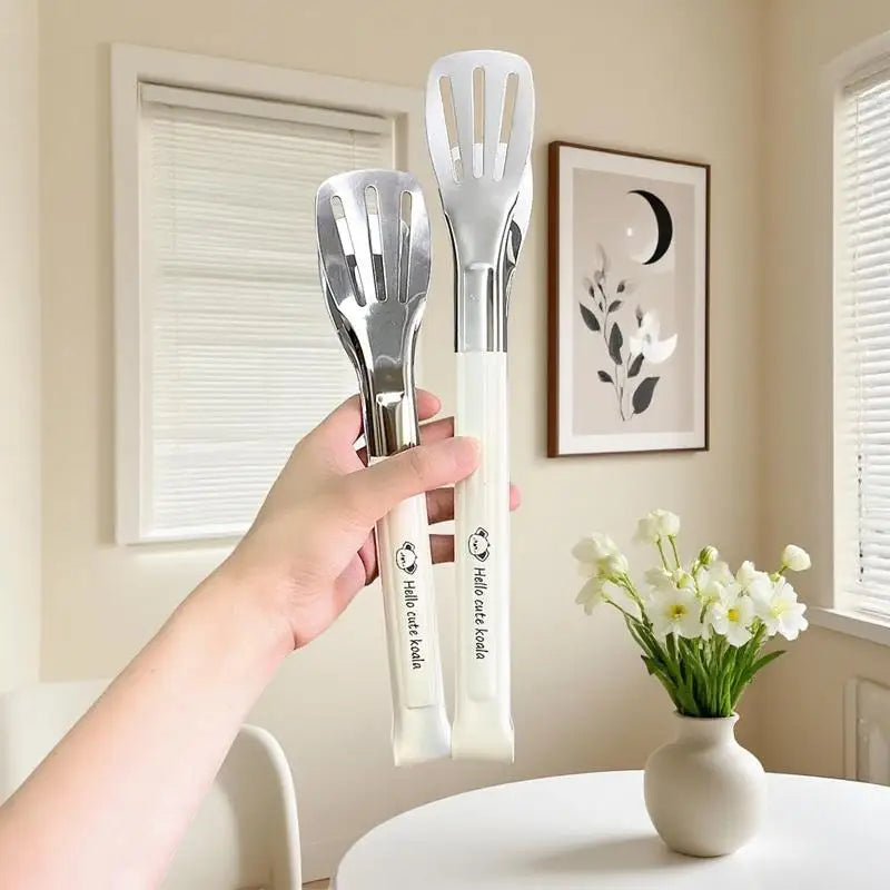 Stainless Steel Food Tongs Anti-Heat Kitchen Utensils for Buffet Cooking Bread Clip Pastry Clamp Desserts Salads Barbecue Oasis Select
