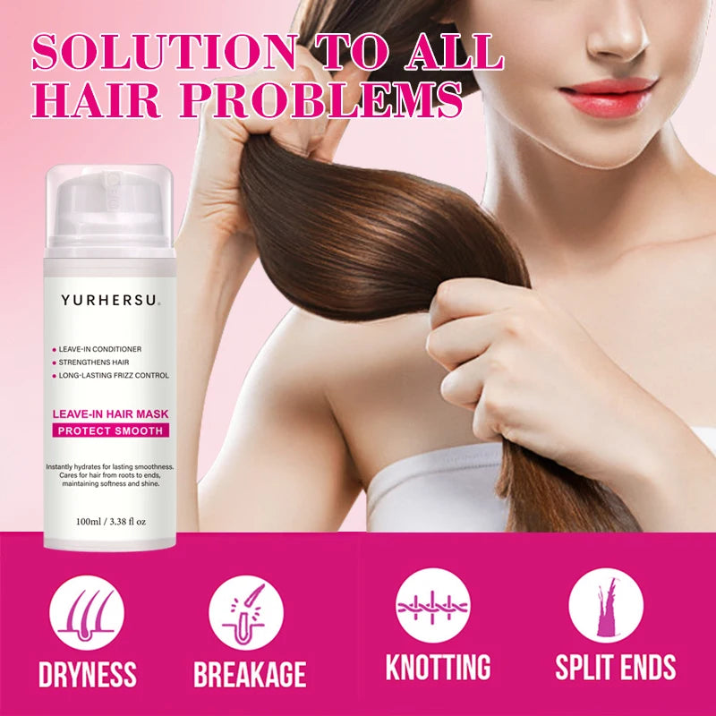 YURHERSU No-Wash Hair Mask – Smooth, Lightweight & Non-Greasy Leave-In Hair Mask Oasis Select