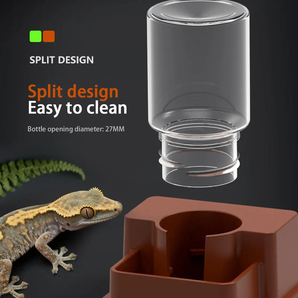 Automatic Reptile Feeder Automatic Detachable Reptile Bowl Tortoise Water Dish Gecko Drink Dispenser for Lizard Chameleon Snake Oasis Select