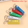 1PC Multifunctional ABS Plastic Folding Ruler,10 Folding with Keychain, Compact and Convenient To Carry, Student Measuring Ruler Oasis Select Random color 1PC
