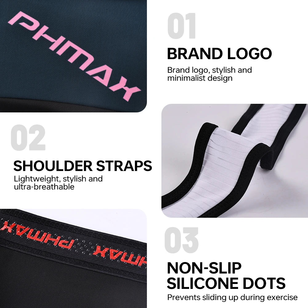 PHMAX Men's Cycling Bib Shorts 5D Silicone Gel Pad Shock Absorption Road Bike Bibs Summer Breathable Bicycle Riding Shorts Oasis Select