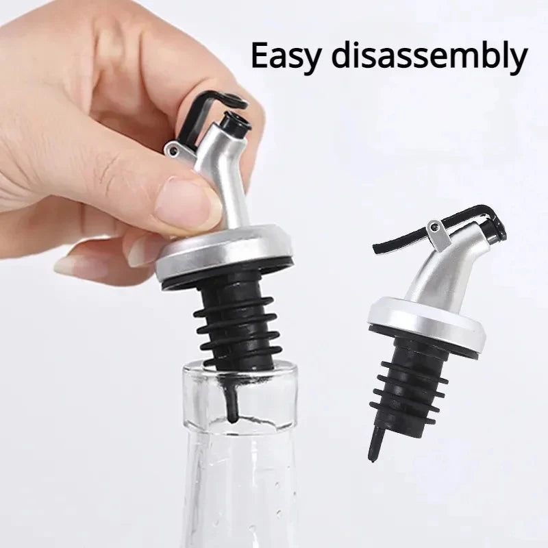 1-4Pcs Olive Oil Spouts Oil Vinegar Bottle Stopper Spout Leakproof Nozzle Dispenser Creative Leakproof Silicone Bottle Stopper Oasis Select