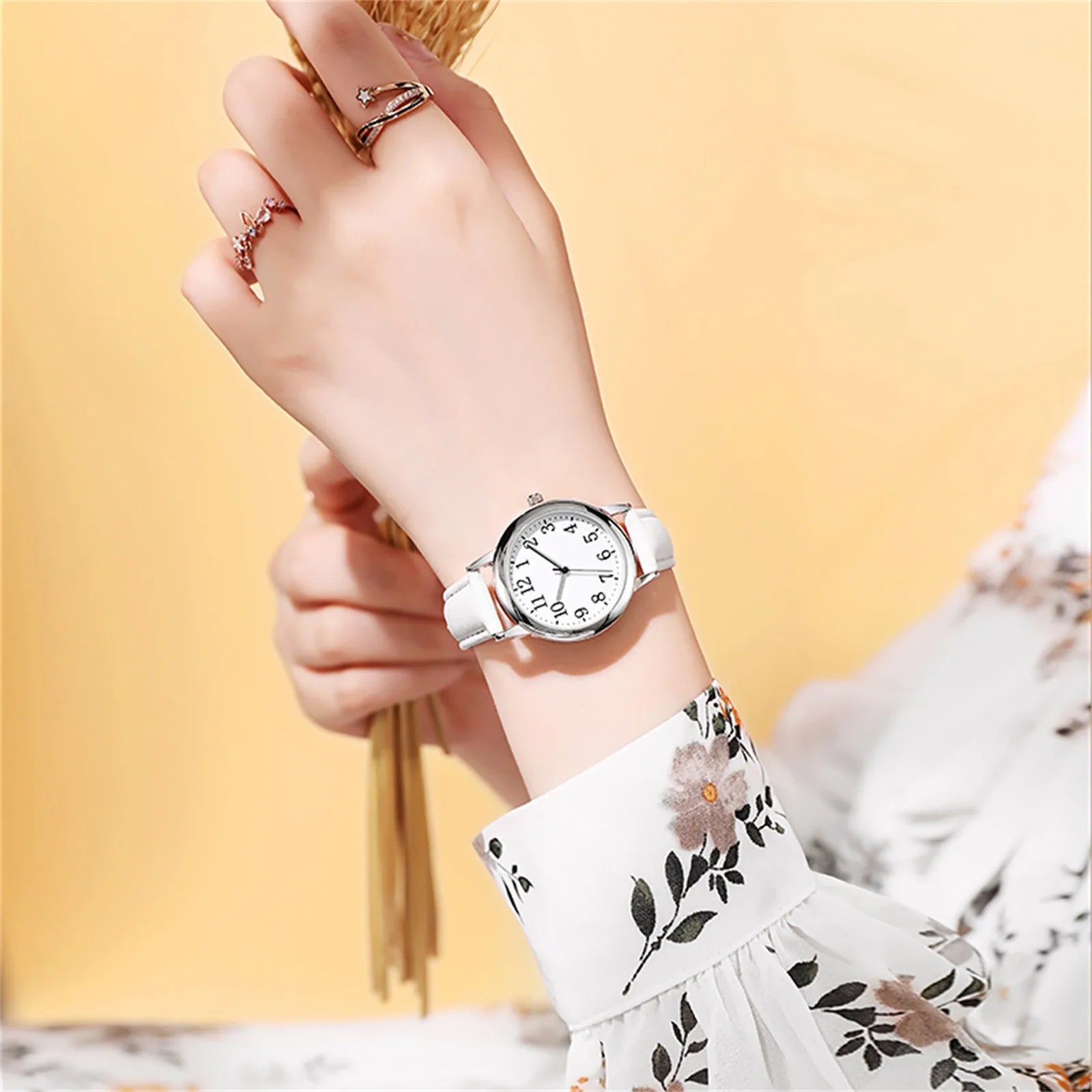 Women's Japanese Quartz Watch | Leather Strap Arabic Numerals Women's Quartz Watch Oasis Select