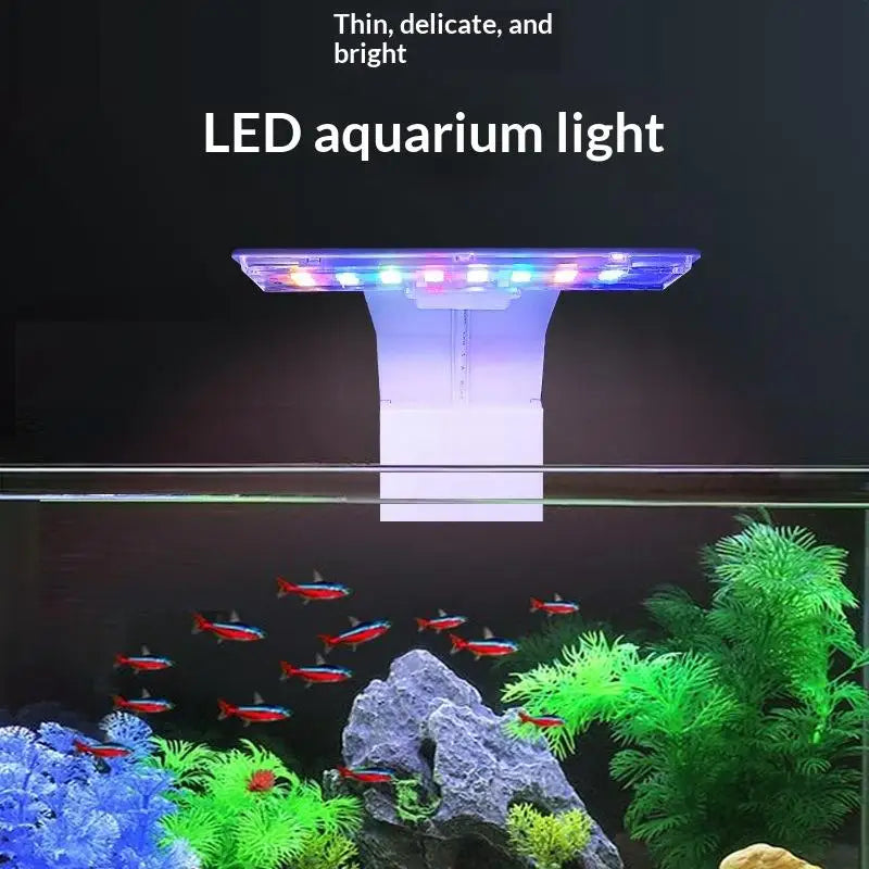 Clip-On Fish Tank Light With 3 Color Modes Ultra-Thin LED Aquarium Light Full Spectrum Bright Lamp Oasis Select