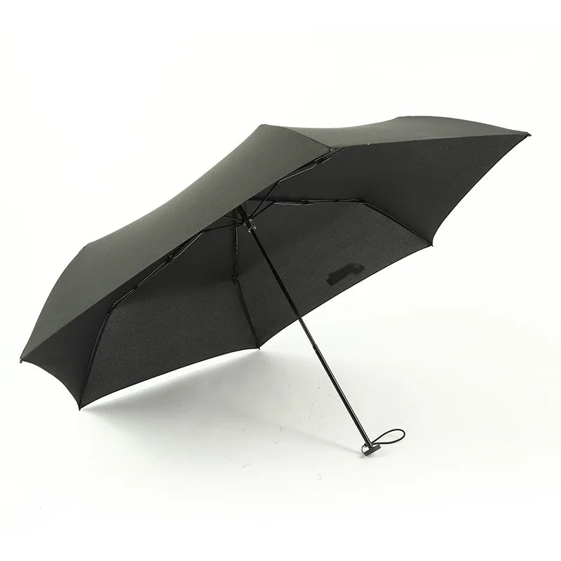 1pcs Ultra-Light Ultra-Fine Carbon Fiber Umbrella Black Sunscreen for Sun and Rain 3-Fold Compact and Portable Lead Umbrella Oasis Select 6 black Aluminum 6K
