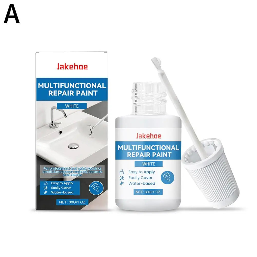 Multi-Purpose Repair Paint - Waterproof for Bathroom Wall Repair Scratch Cover Shine Restoration Easy To Use, Durable Finish Oasis Select A