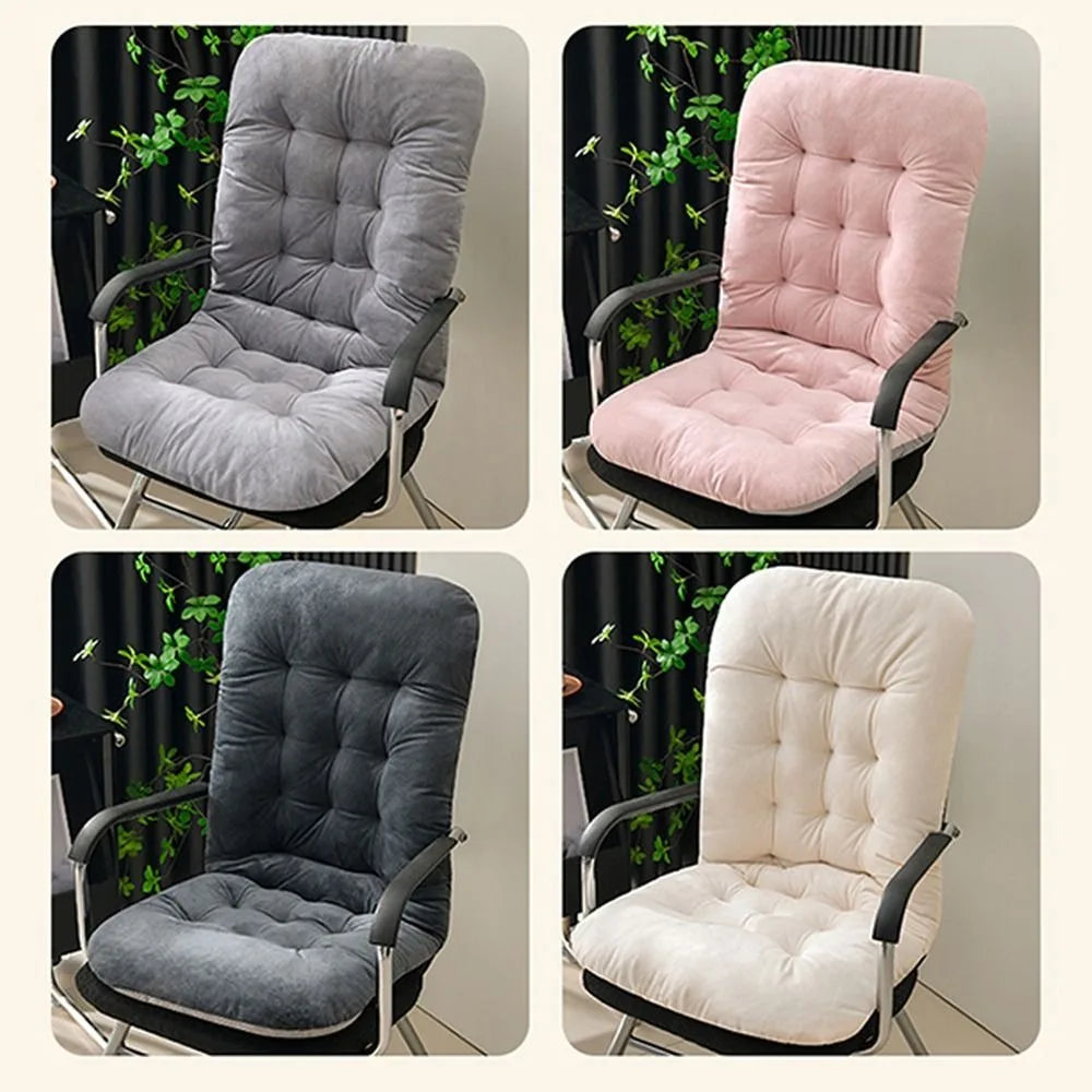Cotton Chair Cushion & Backrest Pillow 45×93cm | Washable