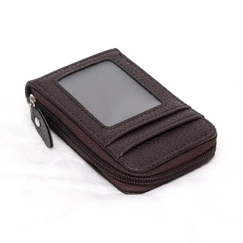 JETTING PU Leather Zipper Card Holder Wallet with ID Window Card Holder Wallet Oasis Select A2
