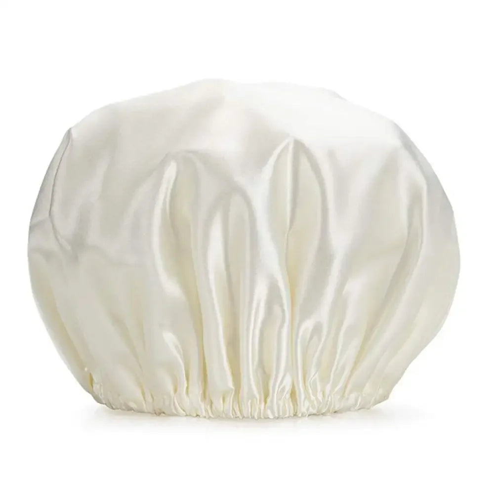 2024 new Home shower cap Double-layer Waterproof Shower Cap Solid Color Reusable EVA Shower Cap For Women Oasis Select White China