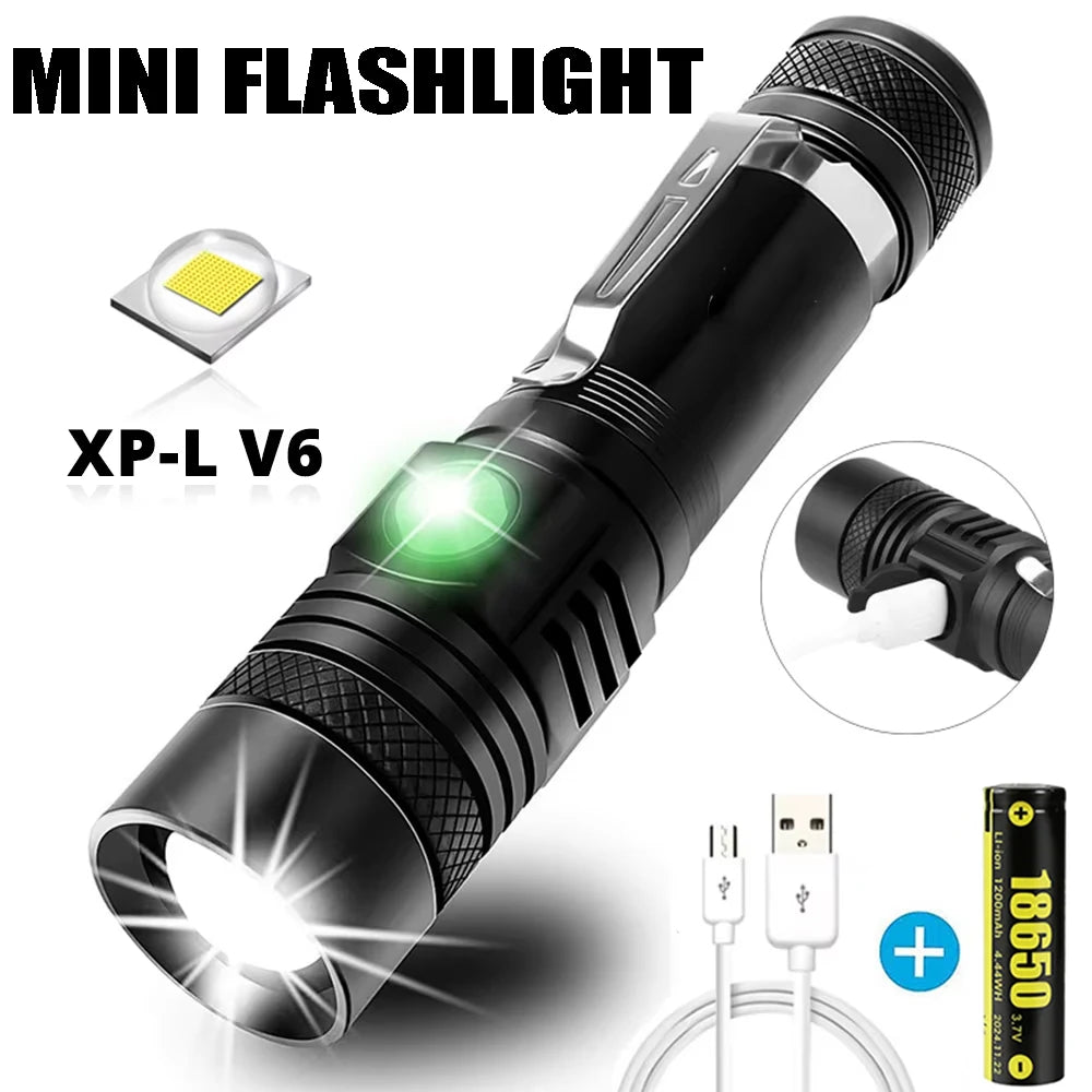 KDULIT T6 Rechargeable LED Tactical Flashlight | 350+ Lumens