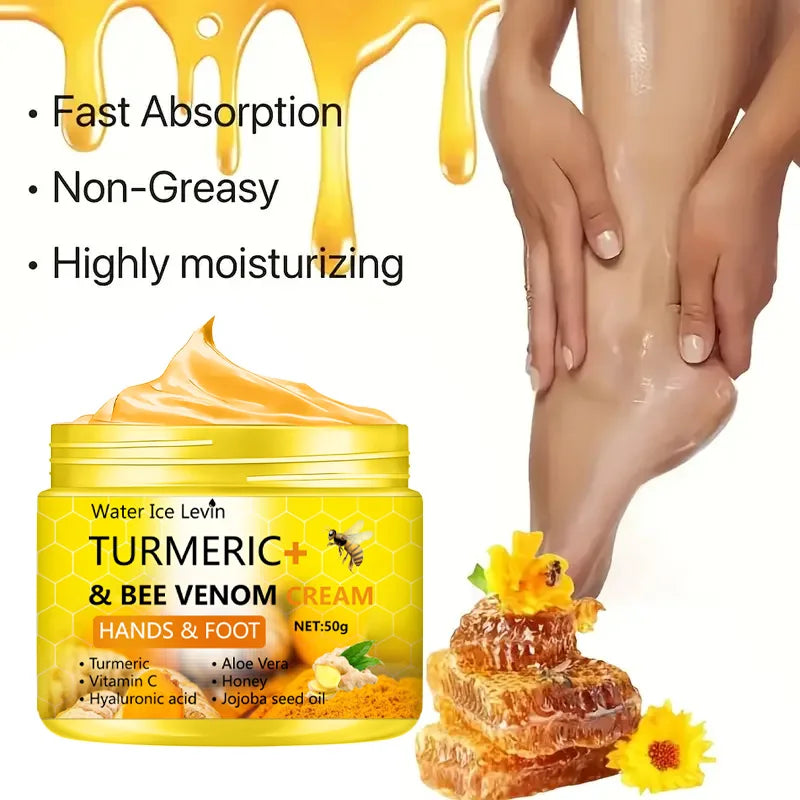Turmeric Bee Venom Anti-Drying Crack Foot Cream Hand Cracked Repair Skin Removal Care Cream Dead Feet Hand Skin Oasis Select