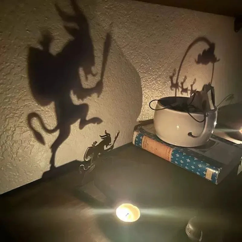 Halloween Decoration Home Halloween Projector Shadow Movie Props Halloween Ornaments Horror Candle Holder Candlestick Ornaments Oasis Select