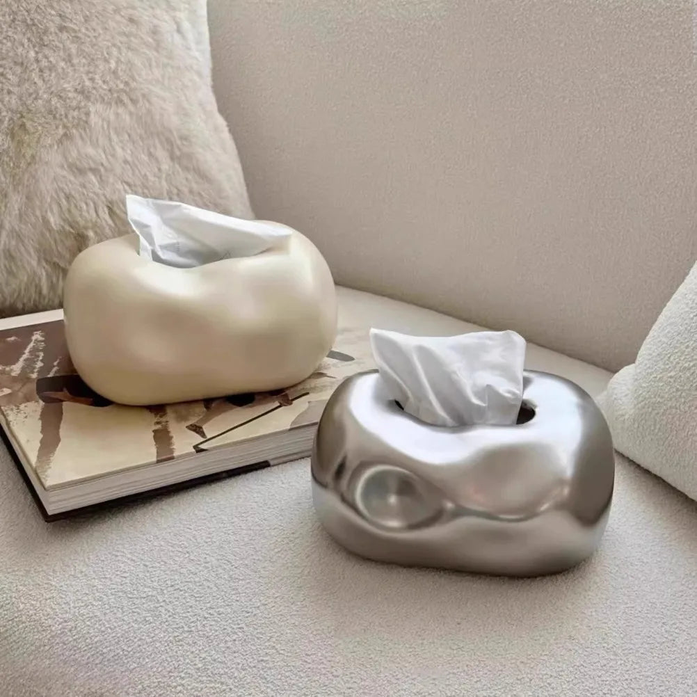 Nordic Ceramic Tissue Box Advanced Napkin Holder Living Room Dining Table Tissue Case Household Tissue Storage Box Decoration Oasis Select