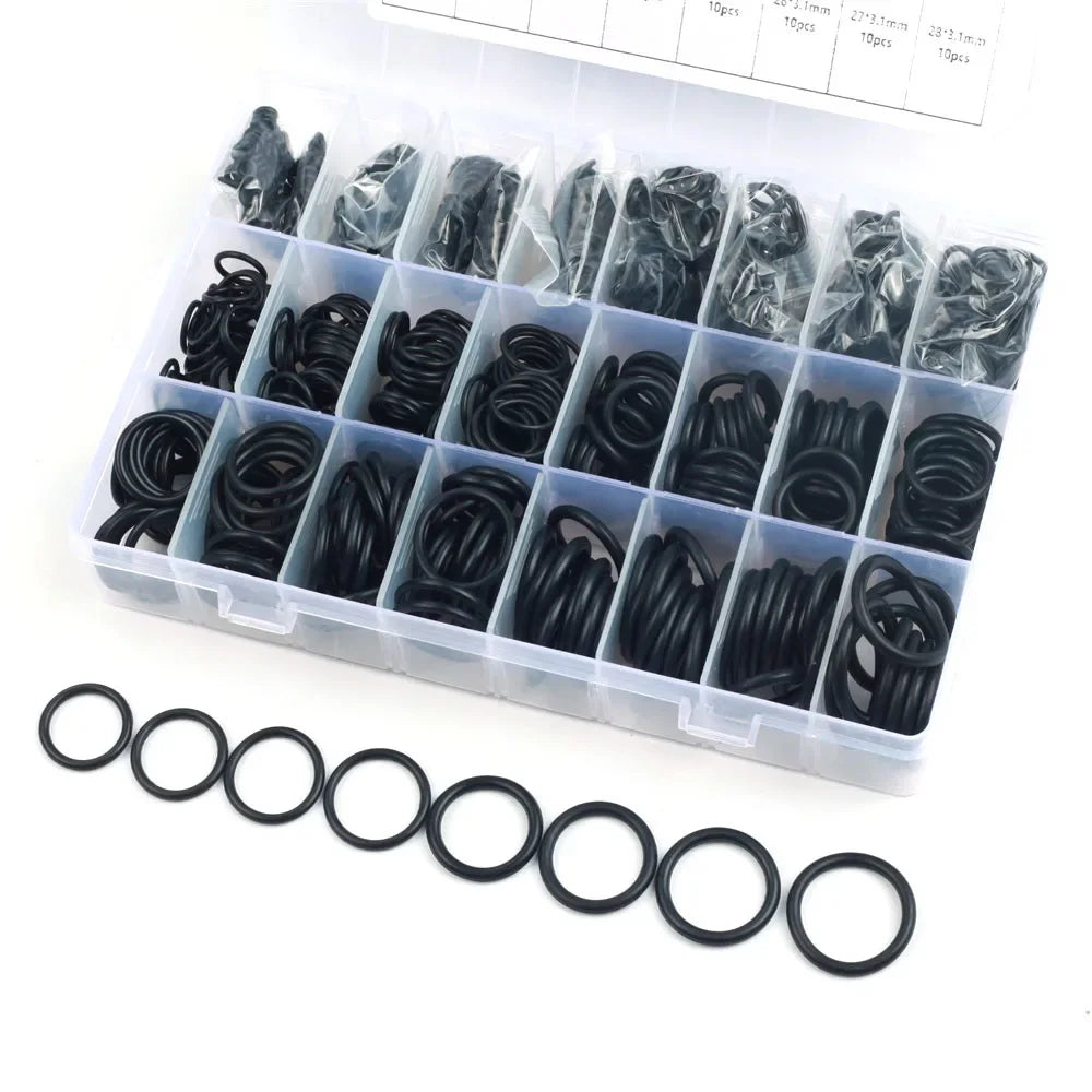 NBR O-Ring Assortment Kit 740/1200 Pc – Plumbing & Auto Repair O-Ring Seal Kit Oasis Select