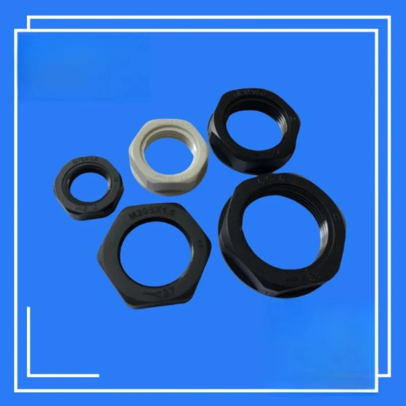 Nylon Plastic White/ Black M8 M10 M12 M14 M16 M20 M22 M32 Flange Nut for Insulation/ Anti Electricity Hexagonal Oasis Select