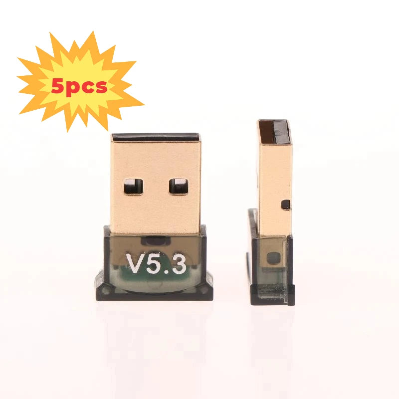 PC Laptop Mouse Wireless Transmit Receiver, 1/3/5Packs, USB Bluetooth 5.3 Dongle Adapter for Tablet, Phone & Printer Oasis Select 5PCS