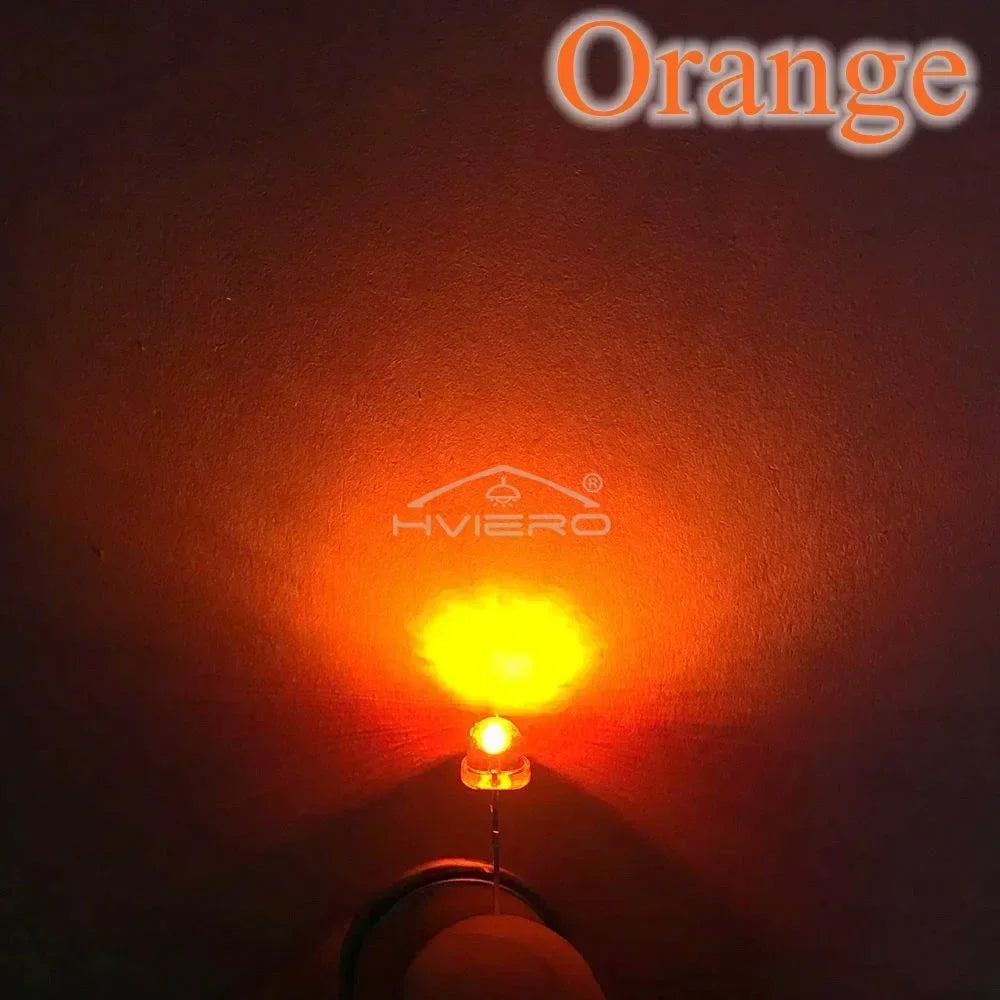10PCS 5mm Straw Hat Wide Angle LED Bulbs – Multi-Color DIY