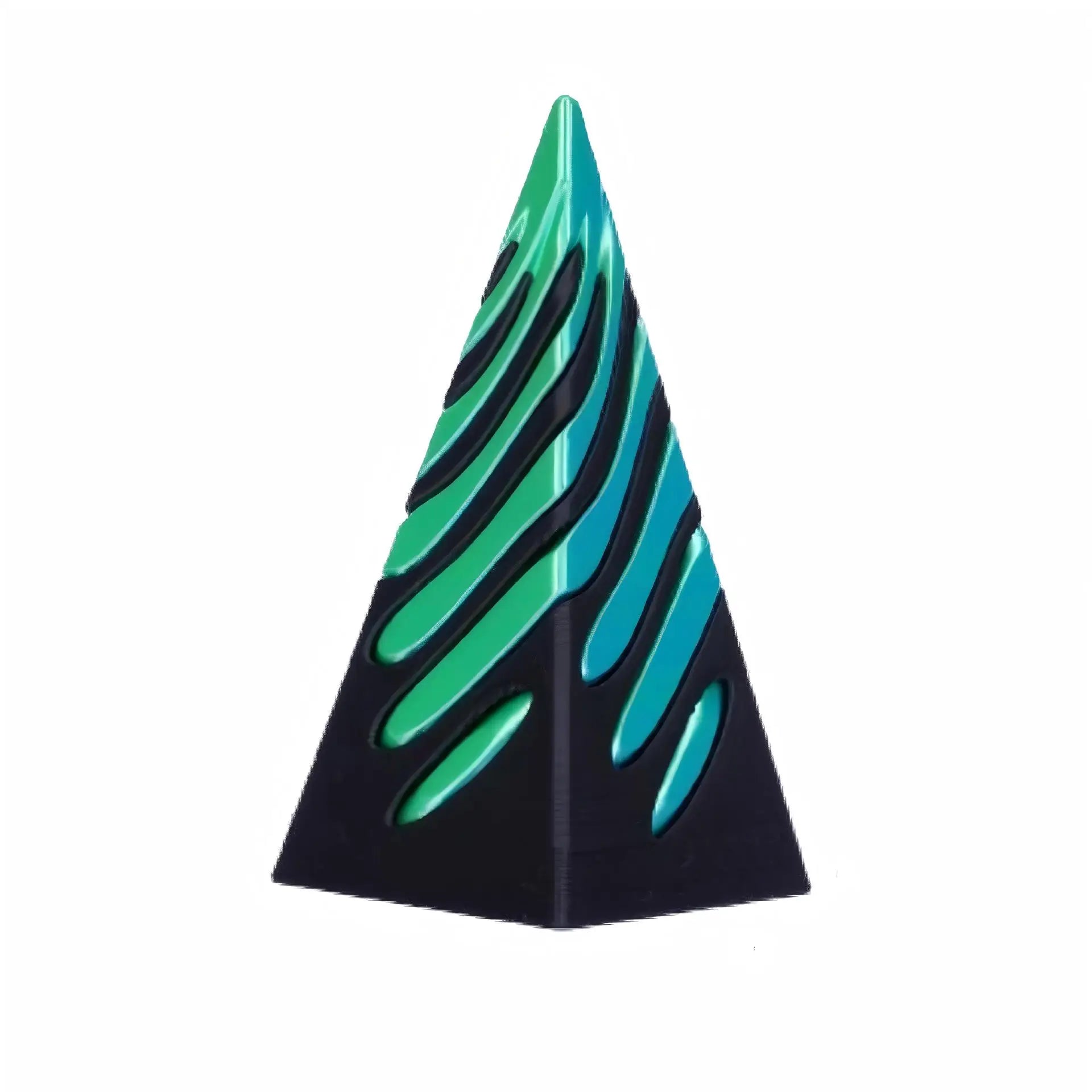 3D Printing Decompression Spinning Toy Through Pyramid Toy Spiral Cone Helix Screw Passthrough Sculpture Decor Toy Oasis Select 19