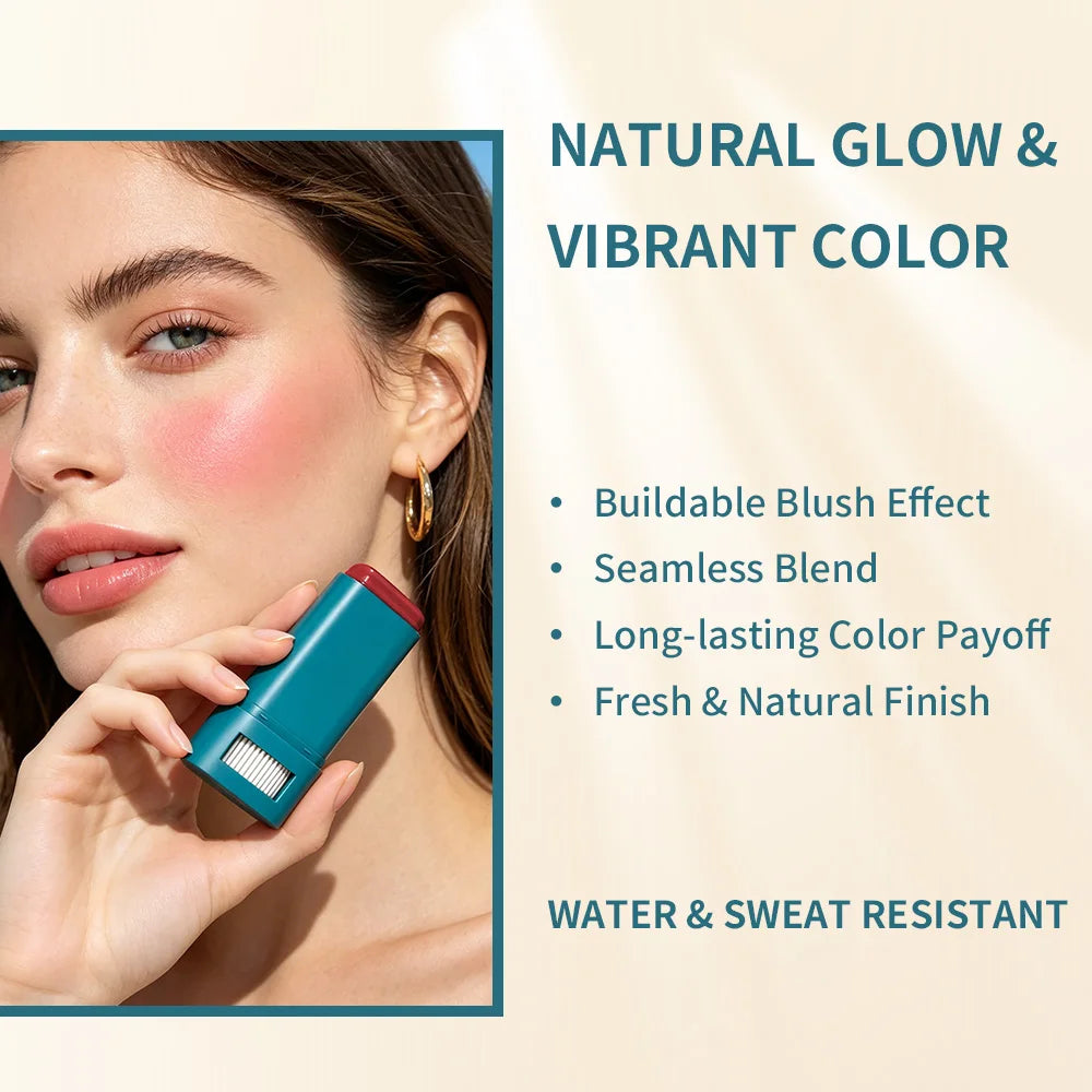 2pcs/set Color Correcting CC Cream & Suncreen Blush Stick Long-Lasting Waterproof Natural Finish Face Makeup Korean Cosmetic Oasis Select